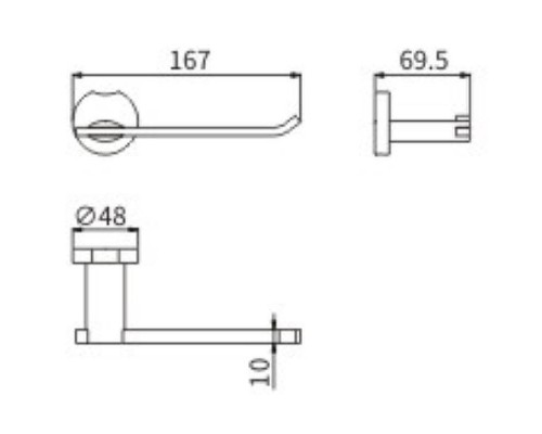 Держатель туалетной бумаги CeramaLux Loft 53907A Хром
