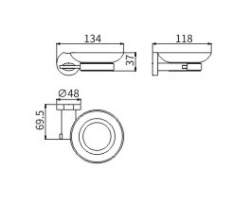 Мыльница CeramaLux Loft 53904 Хром