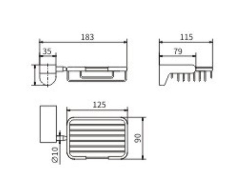 Мыльница CeramaLux Neo 51005 Хром