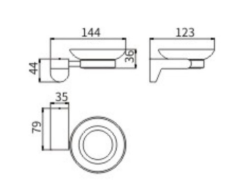 Мыльница CeramaLux Neo 51004 Хром