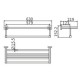 Полка для полотенец CeramaLux Quadro 61910 Хром