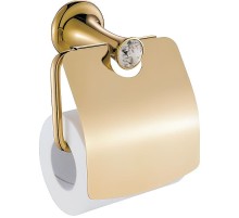 Держатель туалетной бумаги CeramaLux Valencia 88507G с крышкой Золото