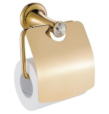 Держатель туалетной бумаги CeramaLux Valencia 88507G с крышкой Золото