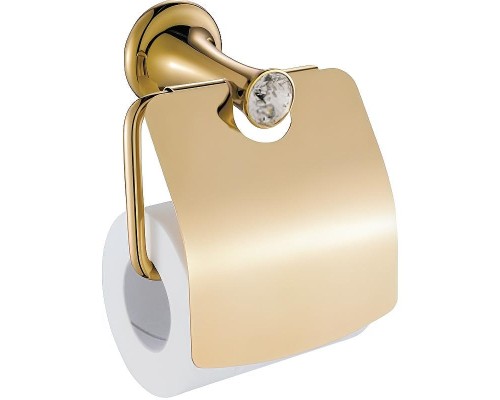 Держатель туалетной бумаги CeramaLux Valencia 88507G с крышкой Золото
