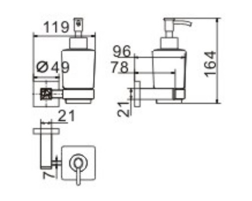 Дозатор для жидкого мыла CeramaLux Venezia 88612-1 Хром