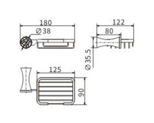 Мыльница CeramaLux Virginia 94305A Хром