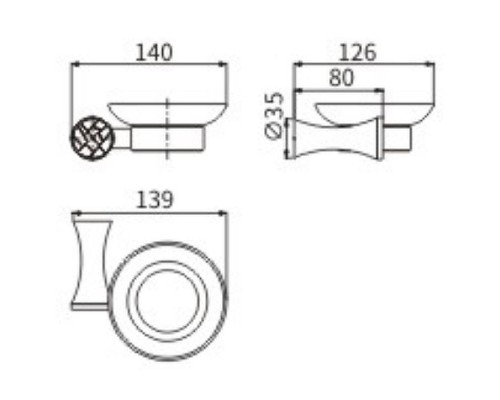Мыльница CeramaLux Virginia 94304A Хром