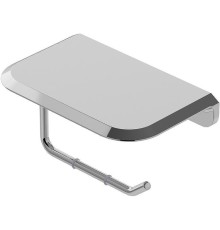 Держатель туалетной бумаги Cezares Liner LINER-PHM-01 с полкой Хром