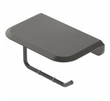 Держатель туалетной бумаги Cezares Liner LINER-PHM-GM с полкой Оружейная сталь