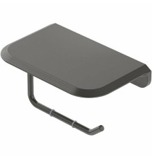 Держатель туалетной бумаги Cezares Liner LINER-PHM-GM с полкой Оружейная сталь