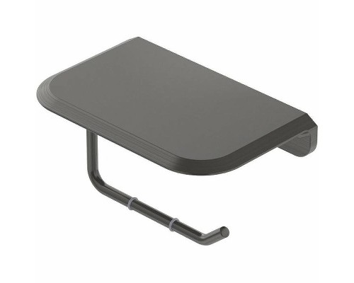 Держатель туалетной бумаги Cezares Liner LINER-PHM-GM с полкой Оружейная сталь