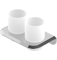 Стакан для зубных щеток Cezares Liner LINER-TUMDS-01 двойной Хром