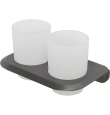 Стакан для зубных щеток Cezares Liner LINER-TUMDS-GM двойной Оружейная сталь