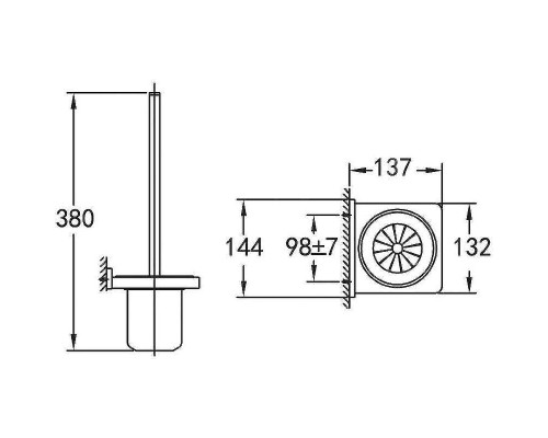 Ершик для унитаза Cezares Maxima CZR-F-8923 Хром