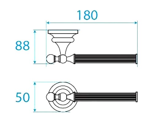 Держатель туалетной бумаги Cezares Olimp-TH04-02-M Бронза