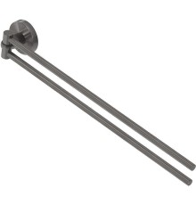 Полотенцедержатель Cezares Relax RELAX-THD-S-GM двойной поворотный Оружейная сталь