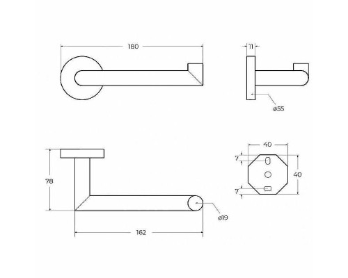 Держатель туалетной бумаги Cezares Relax RELAX-PH2-BORO Брашированное золото