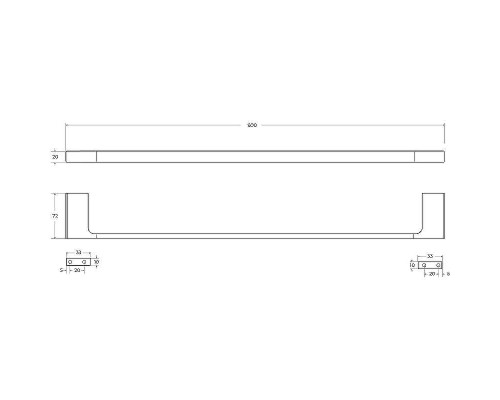 Полотенцедержатель Cezares Slider SLIDER-TH-60-01 Хром