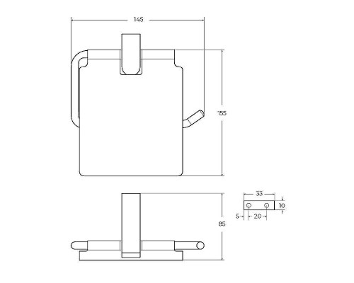 Держатель туалетной бумаги Cezares Slider SLIDER-PH-01 с крышкой Хром