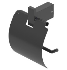 Держатель туалетной бумаги Cezares Slider SLIDER-PH-NOP с крышкой Черный матовый