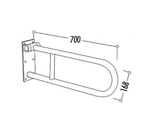 Поручень для унитаза Creavit TB110 Хром