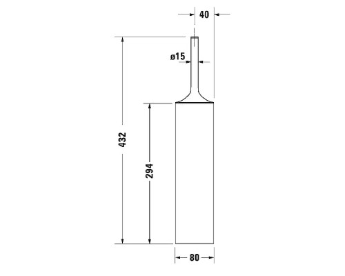 Ершик для унитаза Duravit Starck T 0099454600 Черный матовый