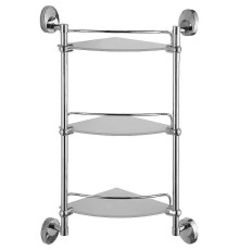 Стеклянная полка Frap F16 F1607-3 угловая Хром