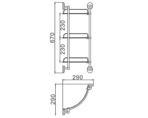 Стеклянная полка Frap F16 F1607-3 угловая Хром