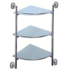 Стеклянная полка Frap F19 F1907-3 угловая Хром