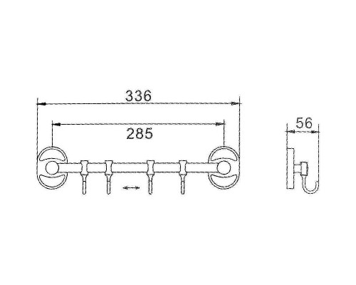 Вешалка для полотенец Frap F19 F1915-4 Хром