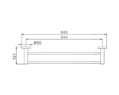 Полотенцедержатель Frap F302 F30209 двойной Черный матовый
