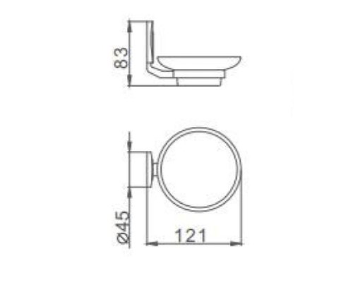 Мыльница Frap F33 F3302 Хром