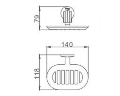 Мыльница Frap F33 F3302-1 Хром