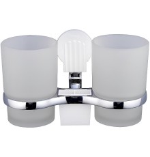 Стакан для зубных щеток Frap F33 F3308 двойной Хром