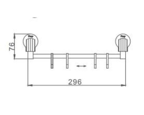 Вешалка для полотенец Frap F33 F3315-4 Хром