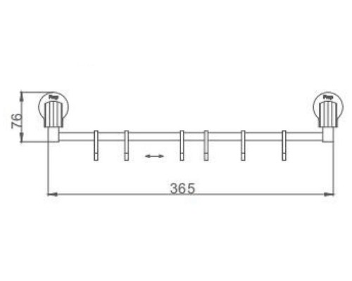 Вешалка для полотенец Frap F33 F3315-5 Хром