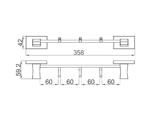 Вешалка для полотенец Gappo G0716-30 Хром