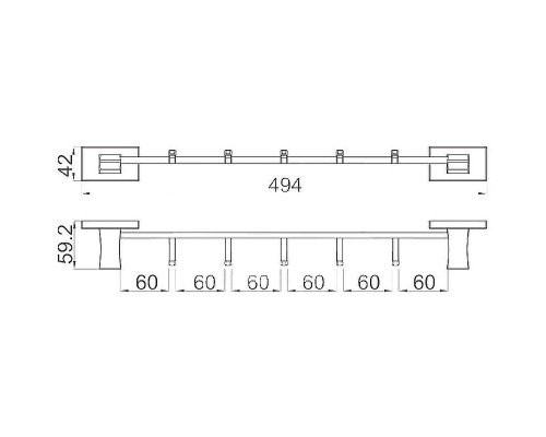 Вешалка для полотенец Gappo G0716-50 Хром