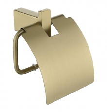 Держатель туалетной бумаги Grocenberg AC0029MG с крышкой цвет Золото матовое