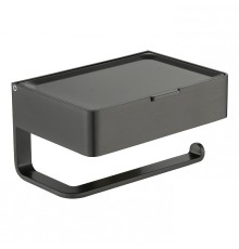 Держатель туалетной бумаги Grocenberg AC0050BG с полкой цвет Графит