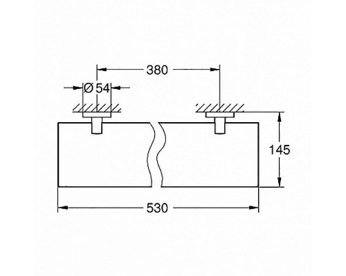 Стеклянная полка Grohe Essentials 40799001 прозрачное стекло