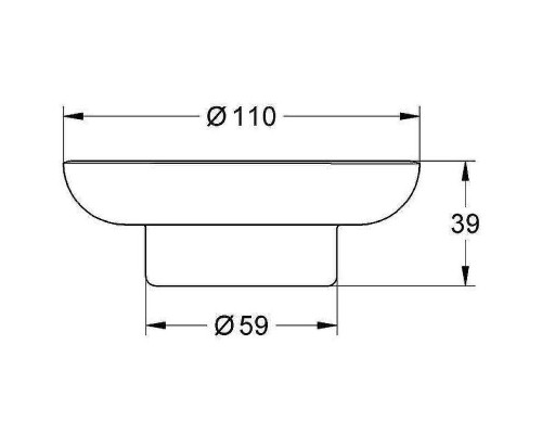 Мыльница Grohe Essentials 40368001 Прозрачное стекло