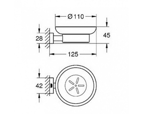 Мыльница Grohe Essentials Cube 40754001 Хром