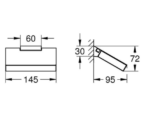 Держатель туалетной бумаги Grohe Selection Cube 40781000 Хром