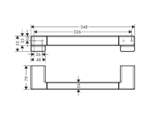Поручень Hansgrohe AddStoris 41744000 Хром