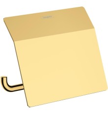 Держатель туалетной бумаги Hansgrohe AddStoris 41753990 с крышкой Полированное золото