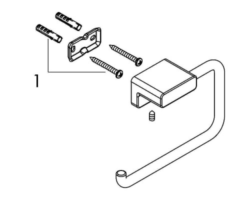 Держатель туалетной бумаги Hansgrohe AddStoris 41771670 Черный матовый