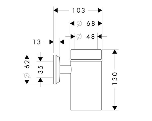 Стакан для зубных щеток Hansgrohe Logis Classic 41618000 Хром