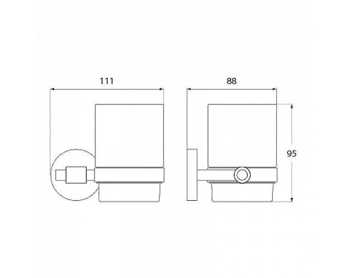 Стакан для зубных щеток Iddis Gezanne L093 Хром