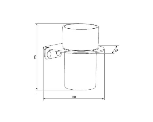 Стакан для зубных щеток Iddis NOAWTG0i45 Белый матовый